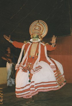 Kathkali dancer in Kovalam